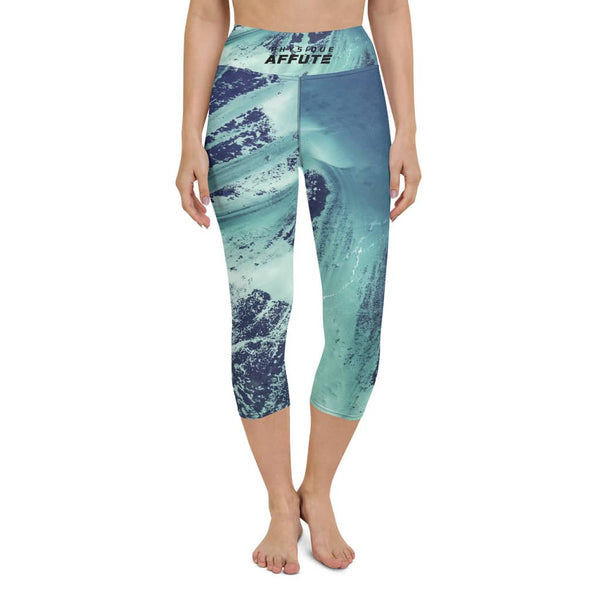 Collant court sport femme turquois noir design - Collant Court sport femme - Physique Affuté