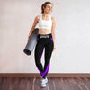 Collant de sport femme noir design violet - Collant sport - Physique Affuté