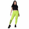 Collant sport femme taille haute croisée avec poches vert - Collant sport - Physique Affuté