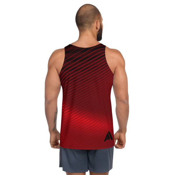 Débardeur homme sport rouge noir design - Débardeur homme - Physique Affuté