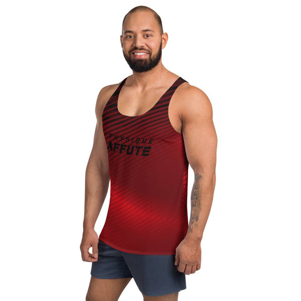 Débardeur homme sport rouge noir design - Débardeur homme - Physique Affuté
