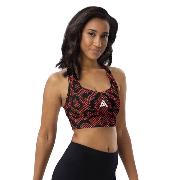 Soutien gorge sport femme design snake rouge - Brassière de sport femme - Physique Affuté