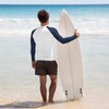 T-shirt de Compression blanc et bleu Homme Physique Affûté