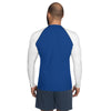 T-shirt de Compression bleu et blanc Homme Physique Affûté