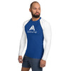 T-shirt de Compression bleu et blanc Homme Physique Affûté