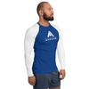 T-shirt de Compression bleu et blanc Homme Physique Affûté