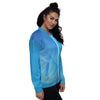 veste bombardier bleue design femme Physique Affûté