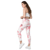 Legging sport femme avec poches dégradé blanc - rose - Collant sport - Physique Affuté