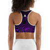 Soutien gorge de sport noir motif violet - Brassière - Physique Affuté