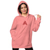 Sweat à capuche rose femme teint par pigment - Physique Affuté