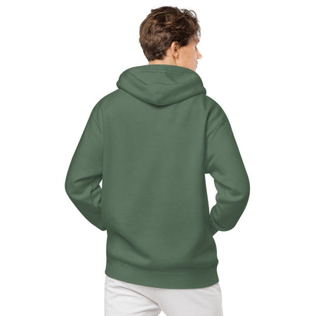 Sweat à capuche vert teint par pigment homme Physique Affûté - Physique Affuté