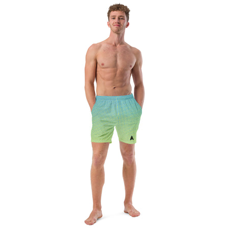 Maillot de bain homme design rond bleu vert