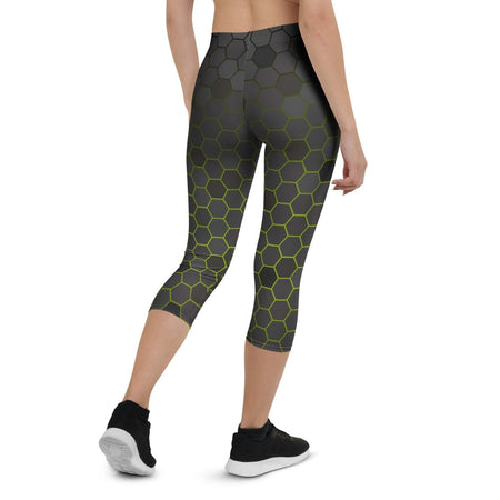 collant-court-sport-femme-noir-vert-nda-dos
