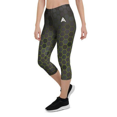 collant-court-sport-femme-noir-vert-nda-face