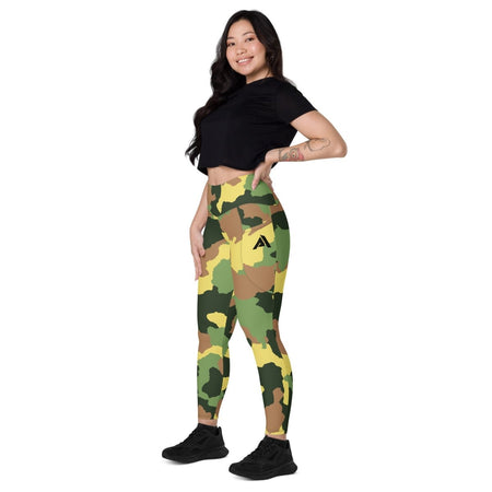collant-de-sport-femme-ceinture-taille-haute-croisee-imprimee-camouflage-original-avec-poches-vue-face