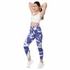 Collant sport femme avec poches design blanc - violet - Collant sport - Physique Affuté