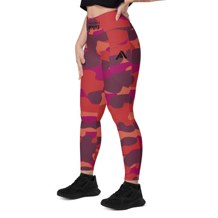collant-de-sport-femme-taille-haute-imprimee-camouflage-orange-violet-avec-poches-vue-face