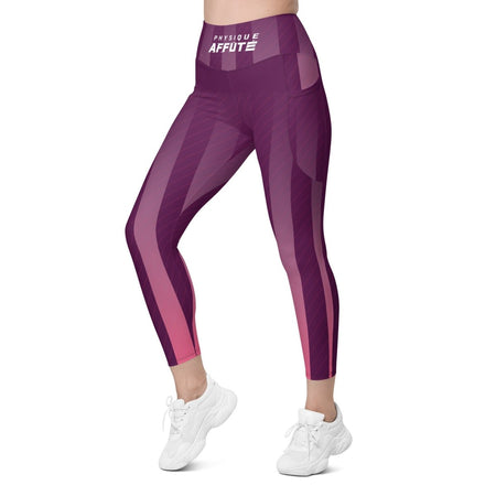 collant-sport-femme-violet-row-rose-design-avec-poches-face