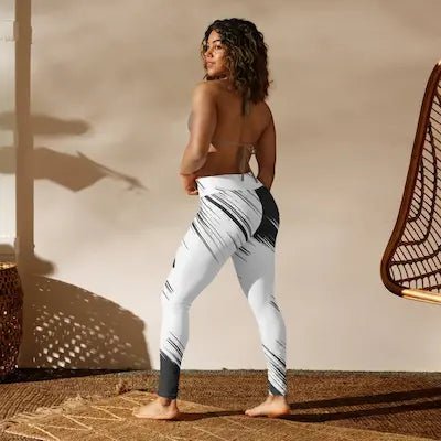Collant sport femme blanc imprimé noir - Collant sport femme - Physique Affuté