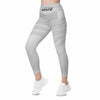 Collant sport femme design blanc gris chiné avec poches - Collant sport femme - Physique Affuté