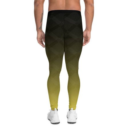 Legging sport homme dégradé noir jaune - legging sport homme - Physique Affuté