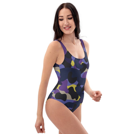 Maillot de Bain 1 Pièce femme camo violet - Physique Affuté