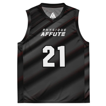 Maillot de basket homme noir gris Physique Affûté - Maillot de basket homme - Physique Affuté