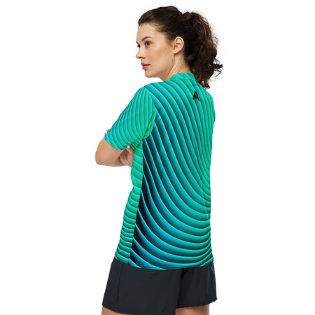 Maillot de sport femme design DIAGO turquois - Maillot de sport femme - Physique Affuté