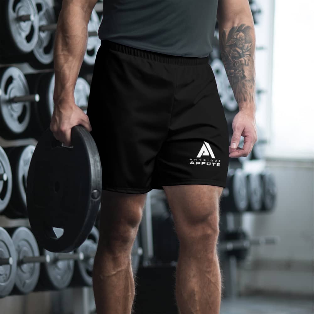 Short CrossFit noir pour homme vue de face - short CrossFit homme - Physique Affuté