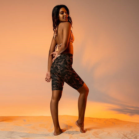 Short cycliste femme design camouflage NDA - Collant Court - Physique Affuté
