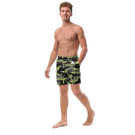 Short de bain camo vert homme - short de bain homme - Physique Affuté