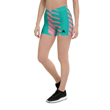Short legging femme graphique vert rose - Physique Affuté