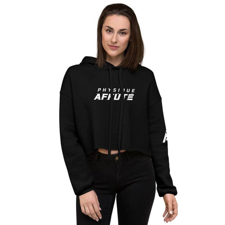 Sweat à Capuche Crop - Top noir Physique Affûté - Sweat à capuche femme - Physique Affuté