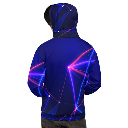 sweat à capuche pour homme design effet laser vue de dos