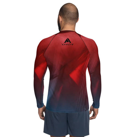 T-shirt CrossFit Homme dégradé art design rouge bleu vue de dos - T-shirt compression à manches longues - Physique Affuté