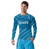 T-shirt de Compression Homme art design bleu - T-shirt compression à manches longues - Physique Affuté