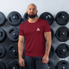 t-shirt de sport pour homme couleur Bordeau physique affûté vue de face