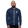 veste bombardier pour homme couleur bleu marine marque physique affûté vue de face