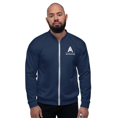 Veste de bombardier bleue homme Physique Affûté - Veste homme - Physique Affuté
