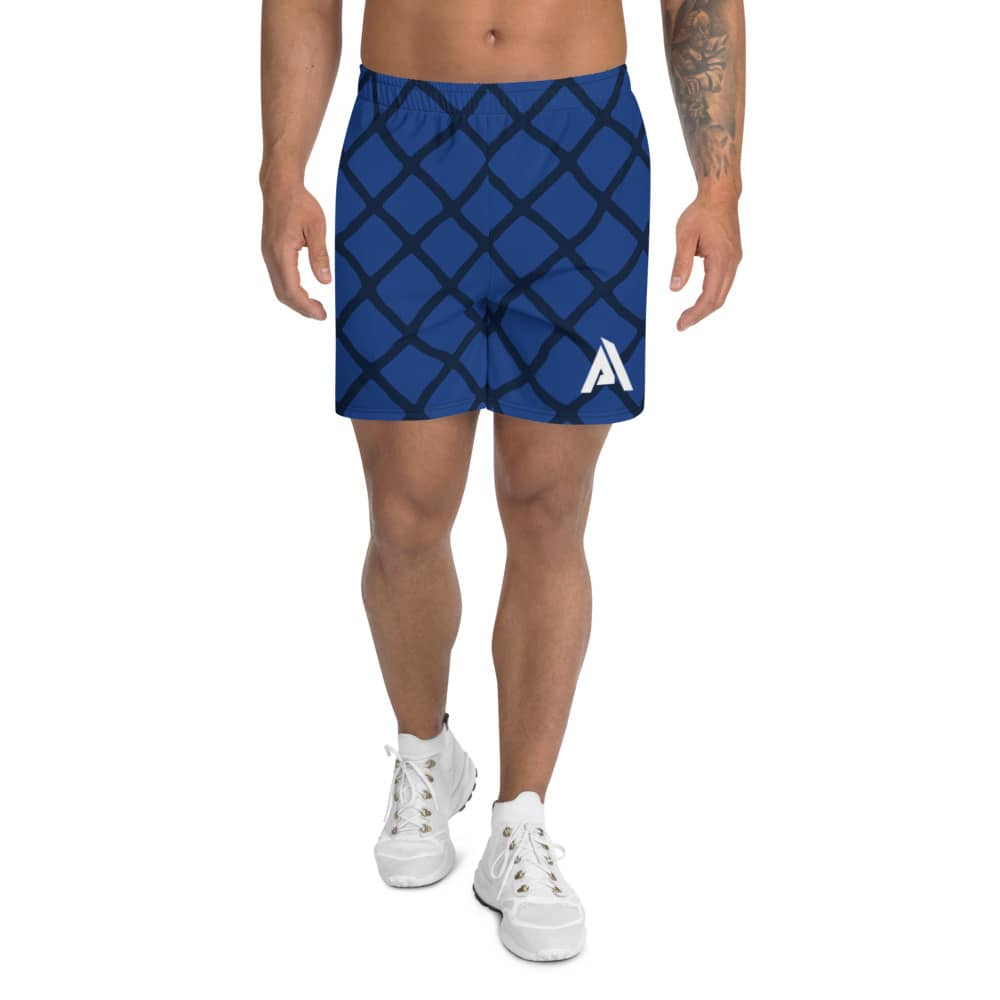 bermuda short de sport homme bleu marine noir physique-affûté face
