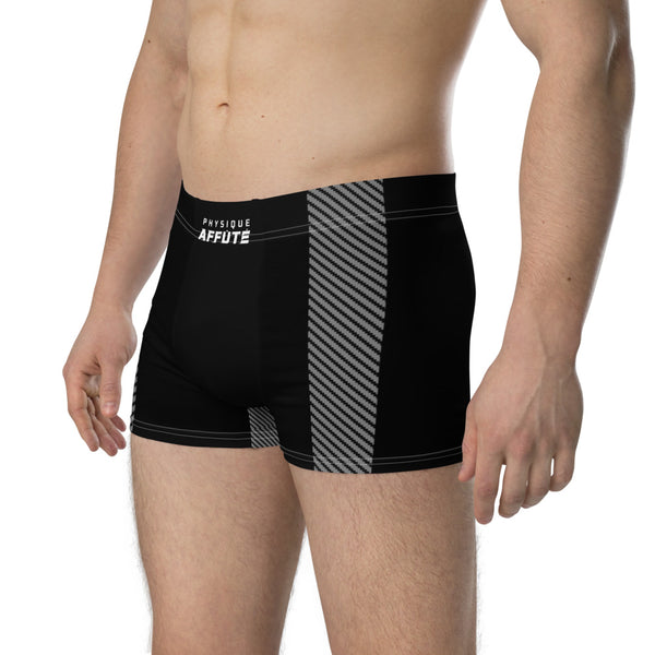 boxer caleçon noir-carbone homme physique-affuté côté gauche