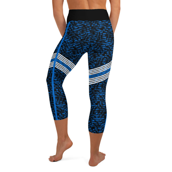 collant court de sport femme bleu-noir physique-affuté dos