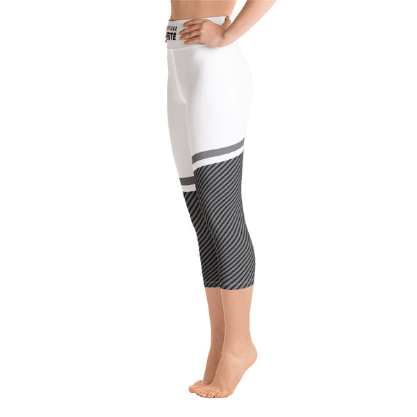 collant court sport femme blanc carbon physique affute cote gauche