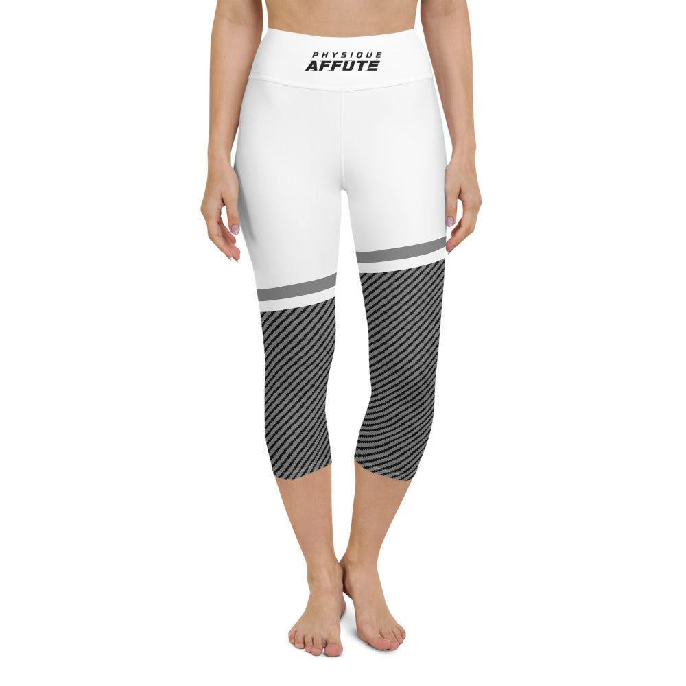 collant court sport femme blanc carbon physique-affute face