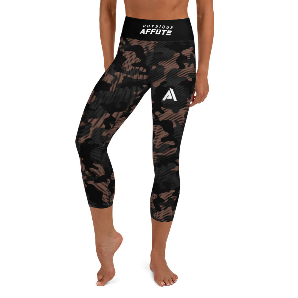 collant court de sport femme camouflage-nda physique-affute face.
