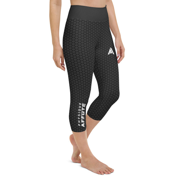 collant court sport femme gris noir nda physique-affuté coté droit
