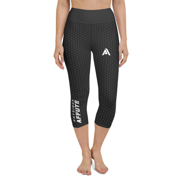 collant court sport femme gris noir nda physique-affuté face