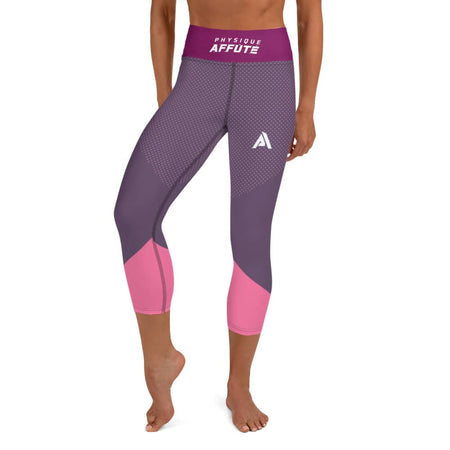 collant court sport femme violet rose physique affute face.