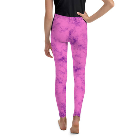 collant de sport ado fille dégradé rose-violet physique affûté vue de dos