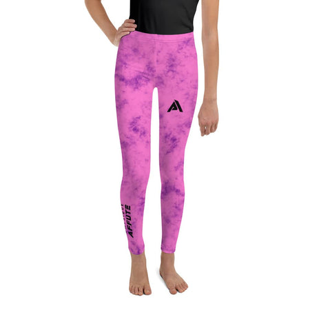 collant de sport ado fille dégradé rose-violet physique affûté vue de face